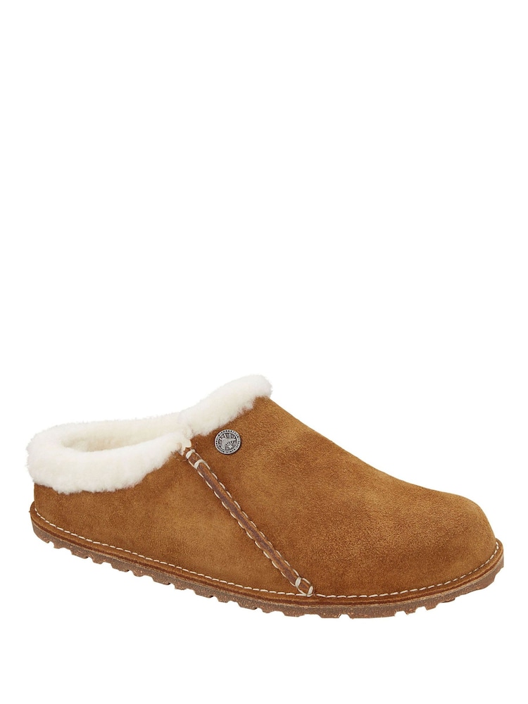 Birkenstock Brown Zermatt Premium Shearling LEVE Slippers - Image 1 of 5