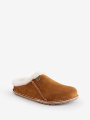 Birkenstock Brown Zermatt Premium Shearling LEVE Slippers - Image 2 of 5
