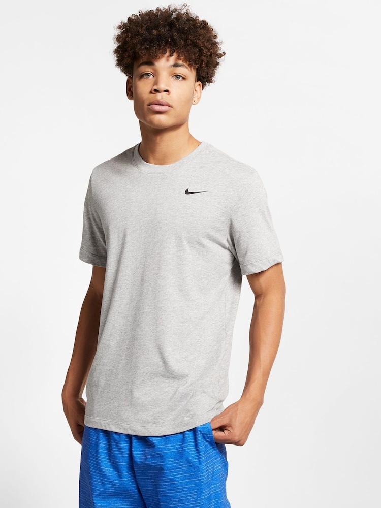 Nike Grey Dri-FIT Training T-Shirt - Image 1 of 8
