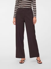 VERO MODA Brown Mid Rise Straight Leg Trousers - Image 1 of 6