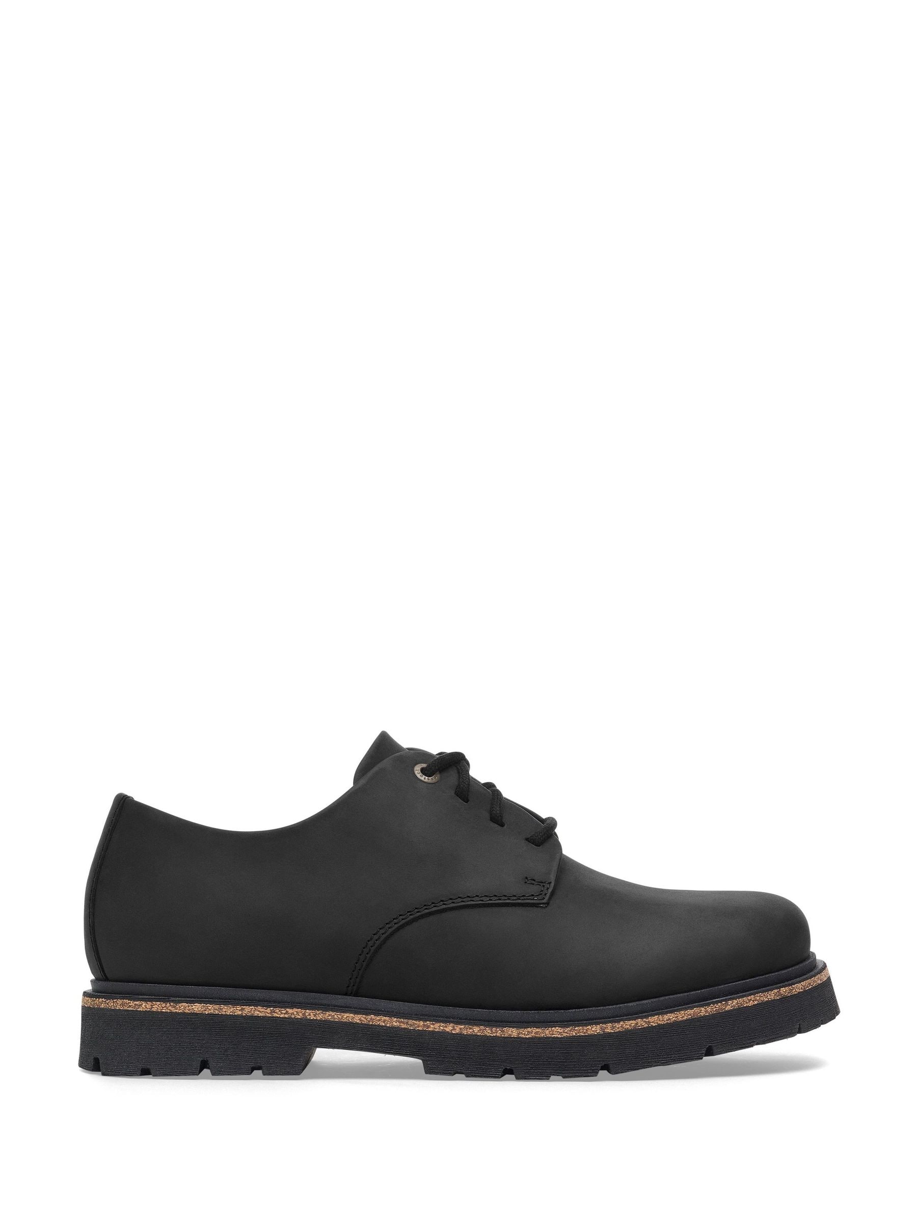 Birkenstock Black Highwood Lace Low Oiled Leather Shoes