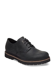 Birkenstock Black Highwood Lace Low Oiled Leather Shoes - Image 2 of 3