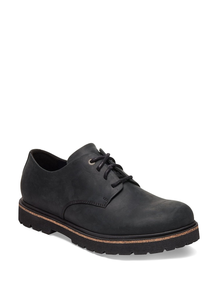 Birkenstock Black Highwood Lace Low Oiled Leather Shoes - Image 2 of 3