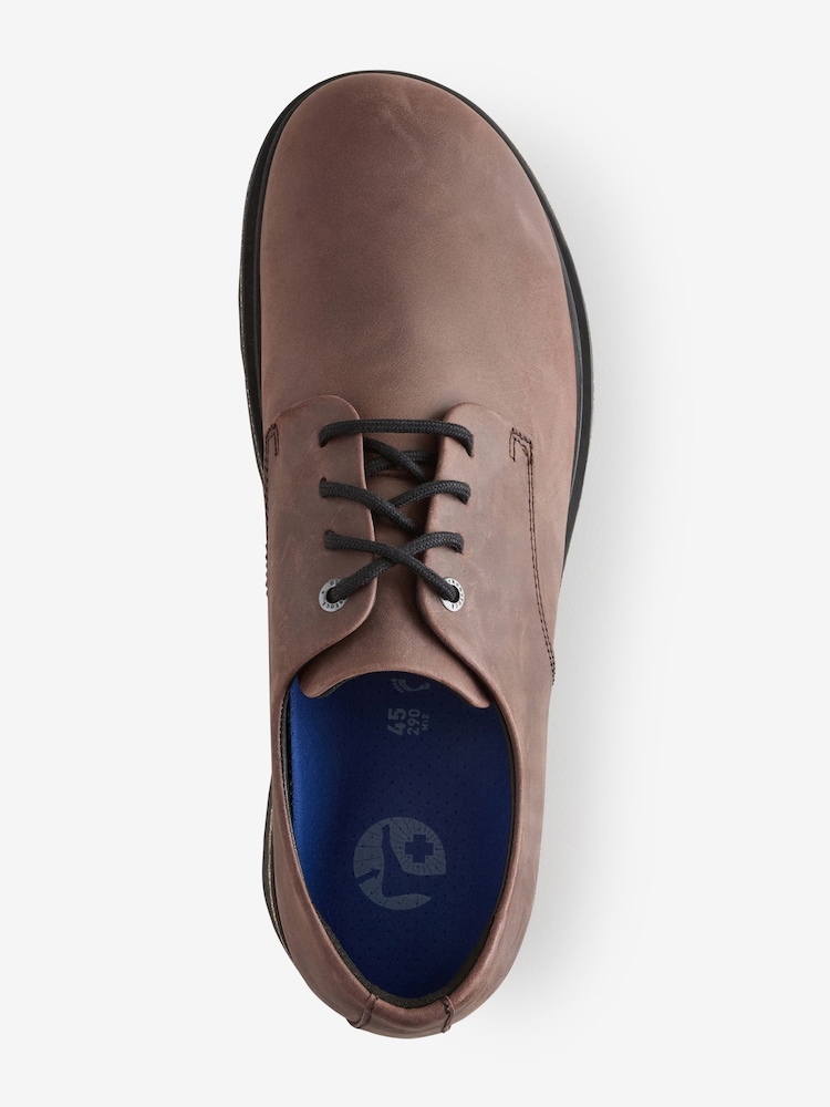 Birkenstock Brown Highwood Lace Low Oiled Leather Shoes - Image 3 of 5
