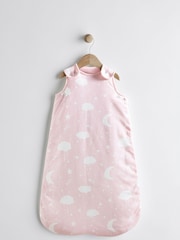 Pink Clouds Baby 2.5 Tog 100% Cotton Sleep Bag - Image 1 of 1