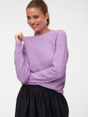 Vero Moda Purple Round Neck Soft Touch Cosy Knitted Jumper - Image 1 of 5