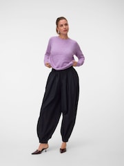Vero Moda Purple Round Neck Soft Touch Cosy Knitted Jumper - Image 2 of 5