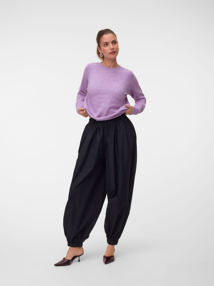 Vero Moda Purple Round Neck Soft Touch Cosy Knitted Jumper - Image 2 of 5