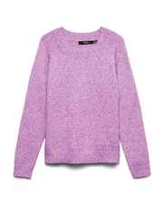 Vero Moda Purple Round Neck Soft Touch Cosy Knitted Jumper - Image 5 of 5