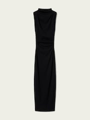 AllSaints Black Katarina Cowl Dress - Image 5 of 5