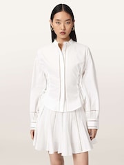 AllSaints White Frances Shirt - Image 1 of 6