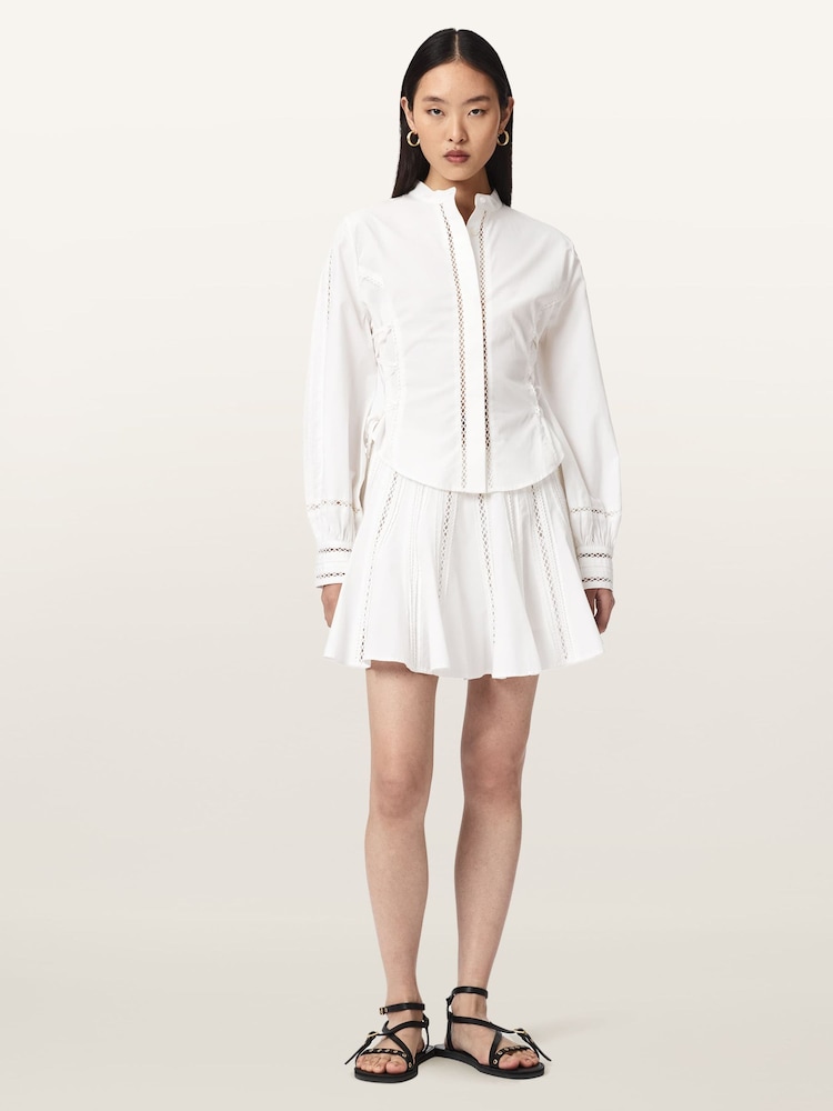AllSaints White Frances Shirt - Image 2 of 6