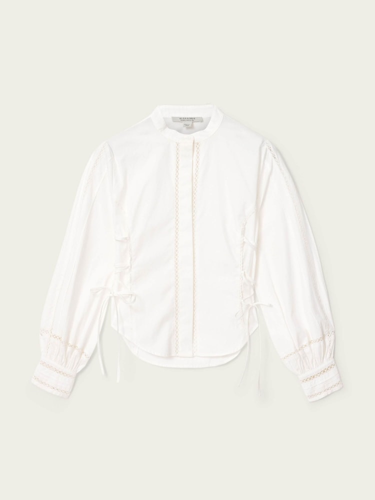 AllSaints White Frances Shirt - Image 6 of 6