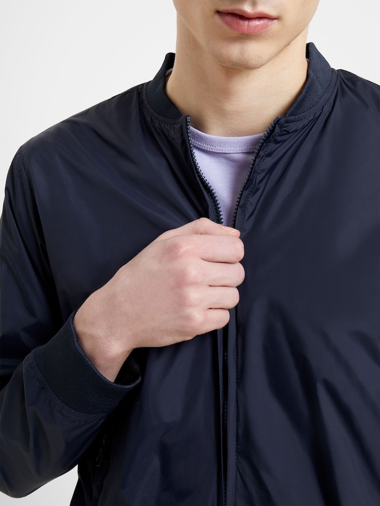 French Connection Dark Blue Tech Baseball Jacket - Image 3 of 3