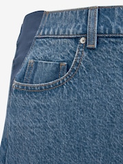 Mid Blue Denim Maternity Midaxi 100% Cotton Skirt - Image 8 of 9