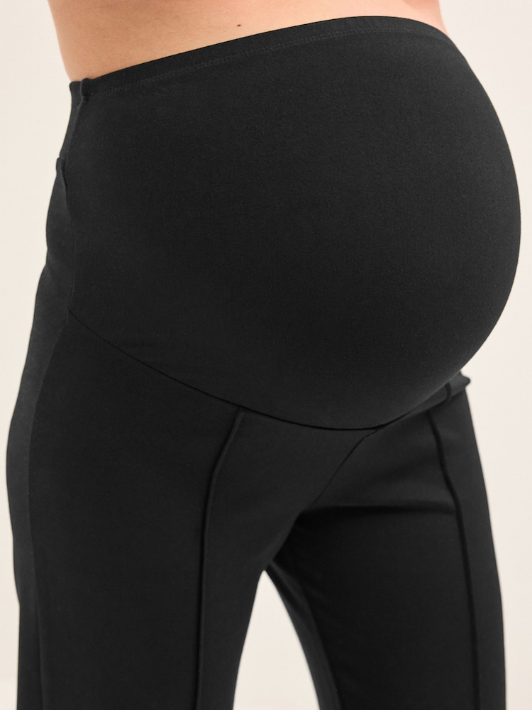 Black Maternity Straight Leg Ponte Trousers - Image 4 of 8