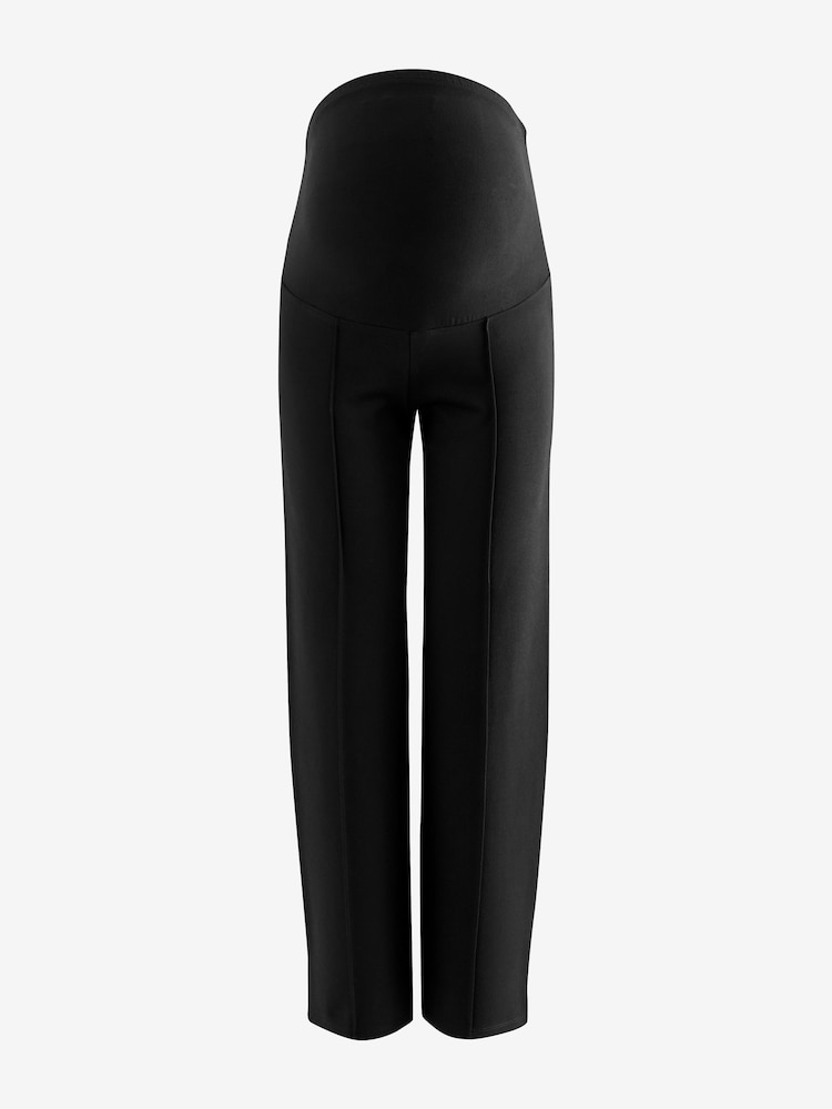 Black Maternity Straight Leg Ponte Trousers - Image 5 of 8
