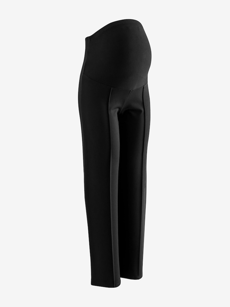 Black Maternity Straight Leg Ponte Trousers - Image 6 of 8