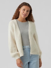 VERO MODA Cream Long Sleeve Open Cardigan - Image 1 of 4