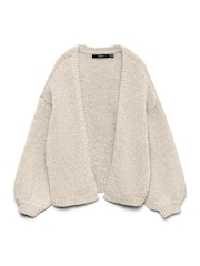 VERO MODA Cream Long Sleeve Open Cardigan - Image 6 of 6