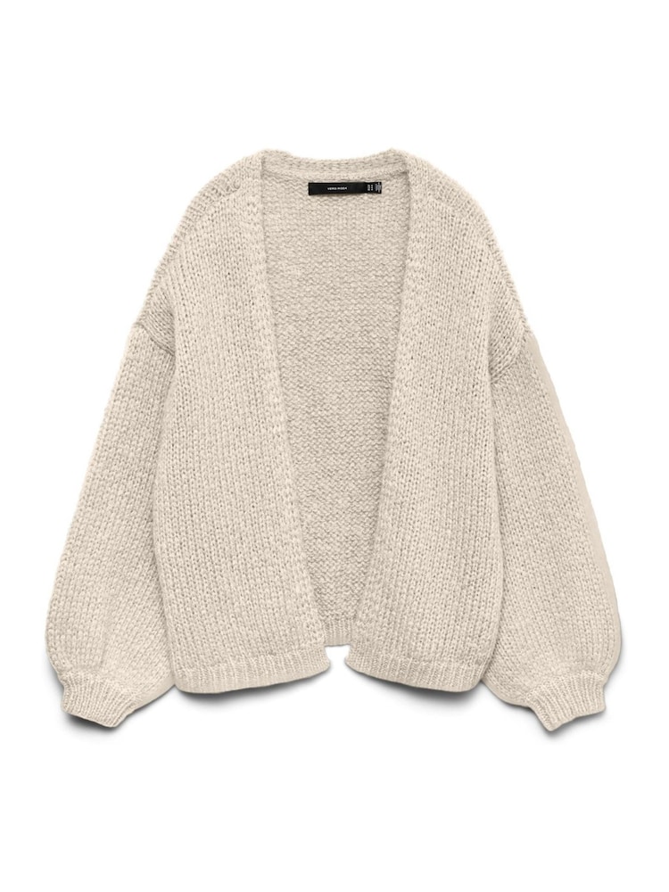 VERO MODA Cream Long Sleeve Open Cardigan - Image 6 of 6