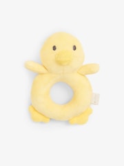 JoJo Maman Bébé Duck Plush Ring Rattle - Image 2 of 2
