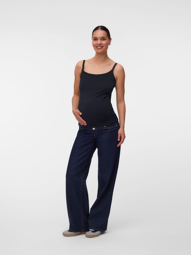 Mamalicious Brown/Black Maternity and Nursing Tops 2 Pack - Image 2 of 5 Mamalicious Brown/Black Maternity and Nursing Tops 2 Pack - Image 2 of 5