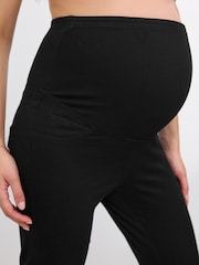 Black Maternity Denim Look Leggings - Image 4 of 9