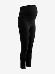 Black Maternity Denim Look Leggings - Image 7 of 9