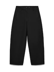 VERO MODA Black Mid Rise Barrel Leg Trousers - Image 1 of 2