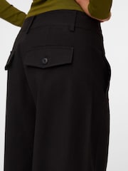 VERO MODA Black Mid Rise Barrel Leg Trousers - Image 4 of 4