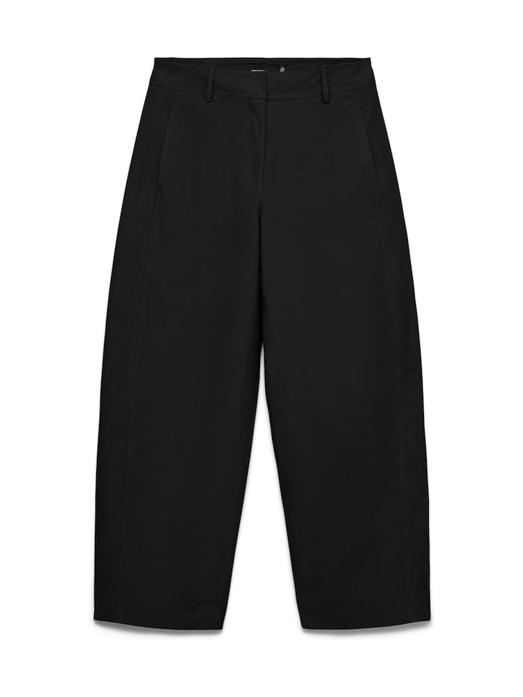 VERO MODA Black Mid Rise Barrel Leg Trousers - Image 5 of 5