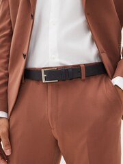 Navy Blue Leather Belt - Image 1 of 3