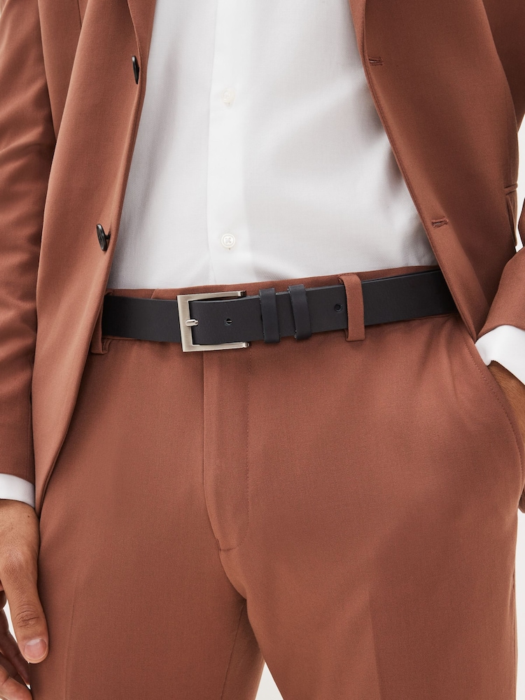Navy Blue Leather Belt - Image 1 of 3