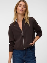 Vero Moda Brown Lightweight Bomber Jacket - Image 1 of 5