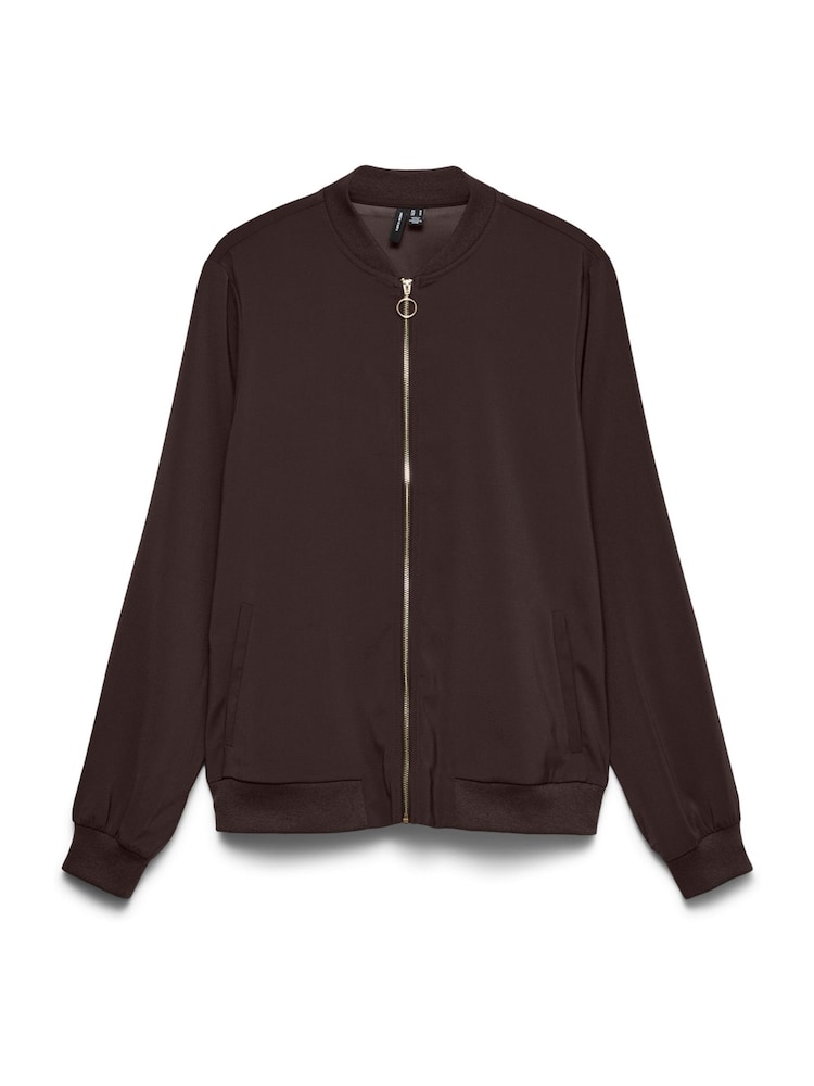 Vero Moda Brown Lightweight Bomber Jacket - Image 5 of 5 Vero Moda Brown Lightweight Bomber Jacket - Image 5 of 5