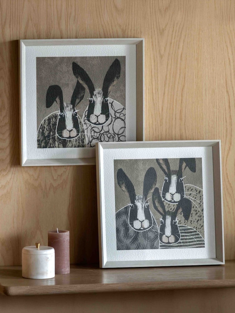 Gallery Home Brown Creature Features II Framed Art Set of 2 - Image 1 of 4