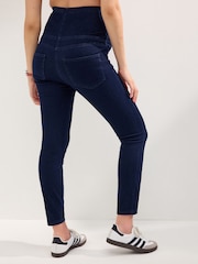 Dark Blue Maternity Denim Look Leggings - Image 2 of 8