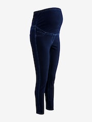 Dark Blue Maternity Denim Look Leggings - Image 5 of 8