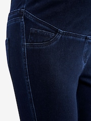 Dark Blue Maternity Denim Look Leggings - Image 6 of 8