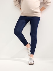 Dark Blue Maternity Denim Look Leggings - Image 8 of 8