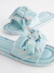 Laura Ashley Green Mosedale Posy Print Open Bow Mule - Image 6 of 8