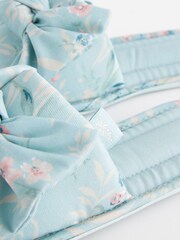 Laura Ashley Green Mosedale Posy Print Open Bow Mule - Image 7 of 8