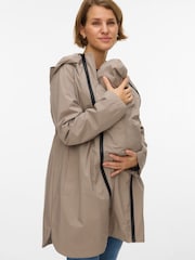 Mamalicious Nude Maternity 3 in 1 Water Resistant Jacket - Image 1 of 4