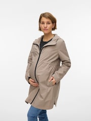 Mamalicious Nude Maternity 3 in 1 Water Resistant Jacket - Image 4 of 4