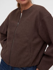 VERO MODA Brown Long Sleeve Bomber Jacket - Image 4 of 5