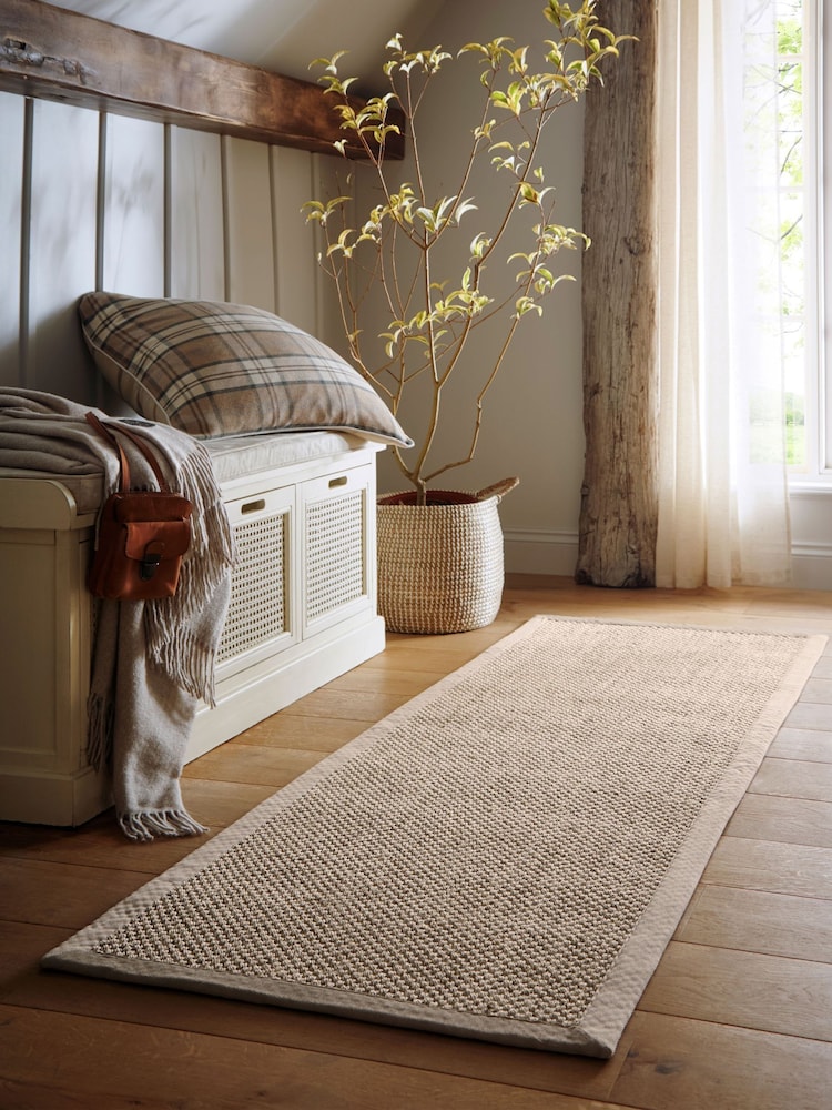 Origin Rugs Light Beige Hand Woven Sisal Runner - Image 1 of 4 Origin Rugs Light Beige Hand Woven Sisal Runner - Image 1 of 4