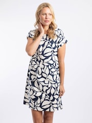 Weird Fish Blue Orlando Printed Shift Dress - Image 1 of 7