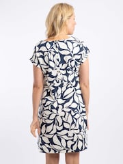 Weird Fish Blue Orlando Printed Shift Dress - Image 2 of 7