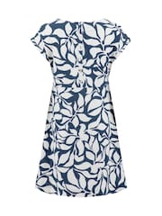 Weird Fish Blue Orlando Printed Shift Dress - Image 7 of 7